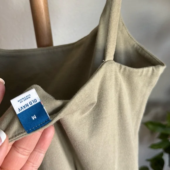 Old Navy Fit & Flare Combination Midi Dress in Light Green Women’s Size Medium - Picture 6 of 7